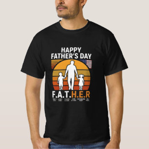 Glad fars dag Vintage solnedgång Pappa present T-s T Shirt