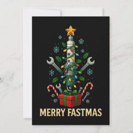 Glad Fastmas Tändstift Jul Gran Mekniker Julkort
