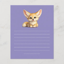 Glad Fennec-räv Söt Positiv Design Flygblad