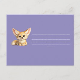 Glad Fennecräv Söt Positiv Design Meddelande Vykort