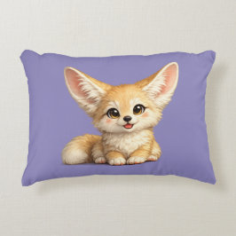 Glad Fennecräv Söt Positiv Design Prydnadskudde