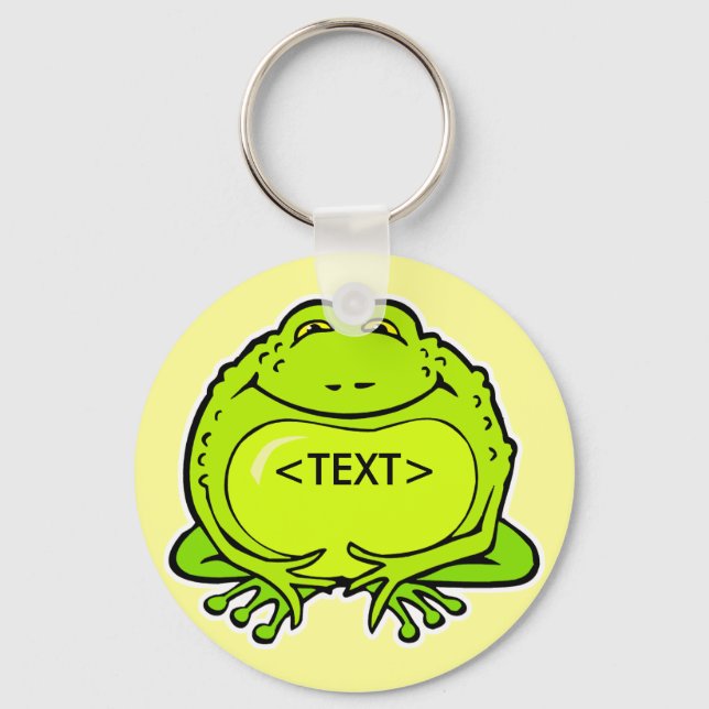 glad fet groda, <TEXT> Nyckelring (Framsida)