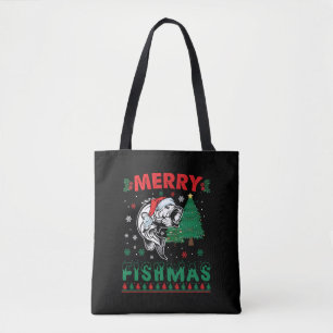 Glad Fishjul Fisk Fiskande Pappa Fiskare Jul Tygkasse
