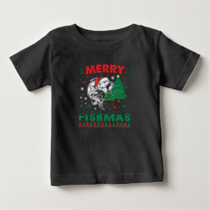 Glad Fishmas Fisk Fiske Pappa Fiskare Jul T Shirt