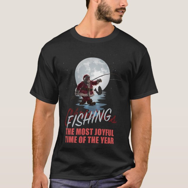 Glad Fishmas, Fiske Är Den Gladaste Tiden På  T Shirt (Framsida)
