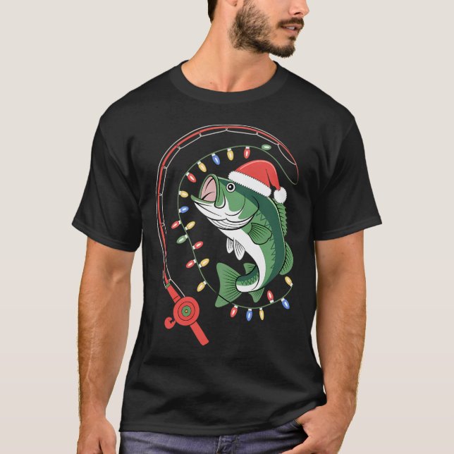 Glad Fishmas Fiske Jul Fula T Shirt (Framsida)