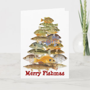 Glad Fishmas- Freashwater fiskjulgran Helgkort