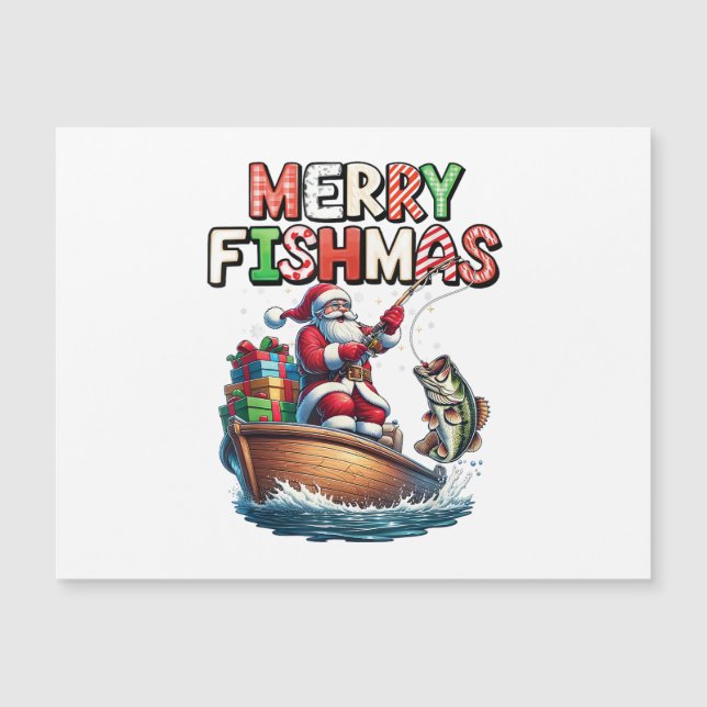 Glad Fishmas Jultomten Fiskentusiaster Rolig Fiska (Framsida)