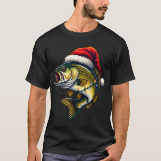 Glad Fishmas Jultomten Fiskentusiaster Rolig Fiska T Shirt