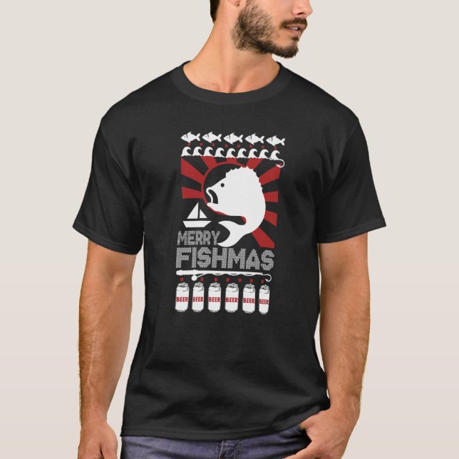 Glad Fishmas Kära Fiske T Shirt (Framsida)