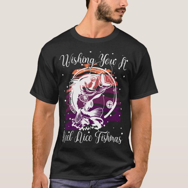 Glad Fishmas s T Shirt (Framsida)