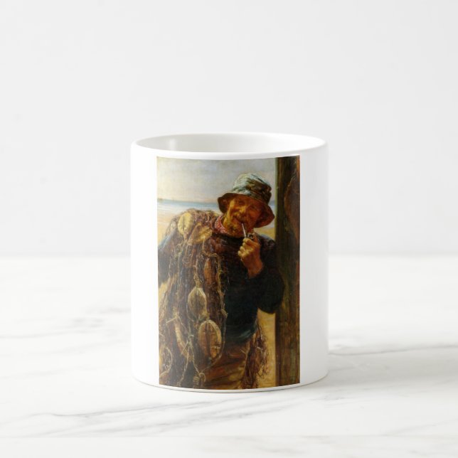 Glad Fiskare (av Frederick Morgan) Kaffemugg (Center)