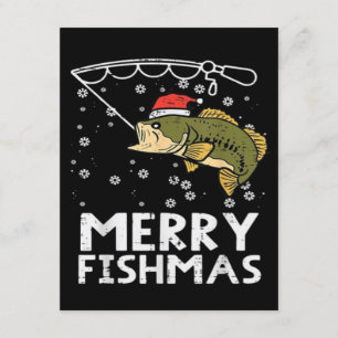 Glad fiskjul fisk fiske jul  tilläggskort