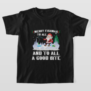 Glad fiskjul Rolig fisk Fiske Fiskare Xmas T Shirt