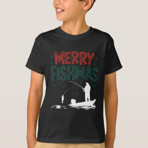 Glad fiskjul Rolig jul fiskare Högtidlig fisk T Shirt