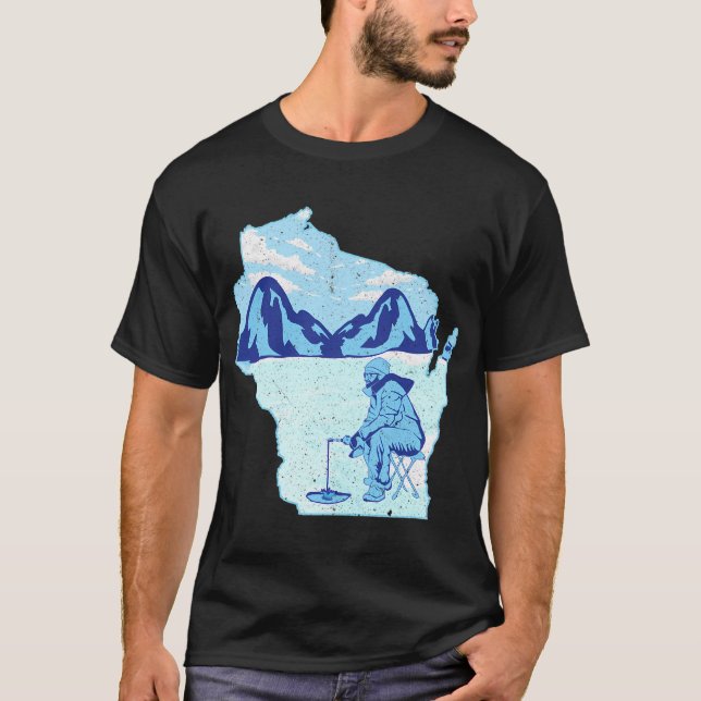 Glad fiskjul rolig jul fisketema t shirt (Framsida)