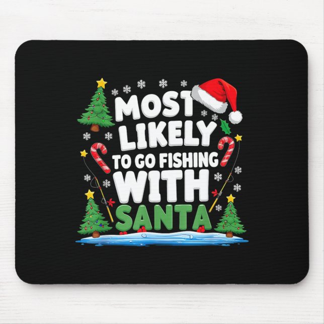 Glad fiskjul Rollig fisk tomte Bigfoot jul F Musmatta (Framsidan)