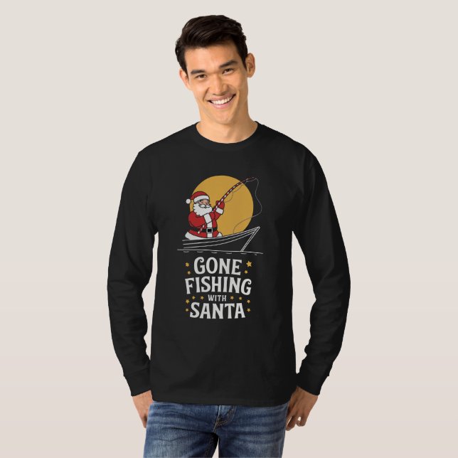 Glad Fiskmas Fångst T Shirt (Hel framsida)