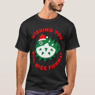 glad fiskmas jultomte t shirt