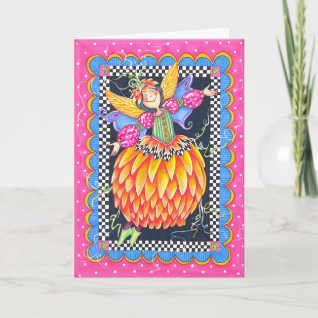 glad fjär tack kort (Framsida)