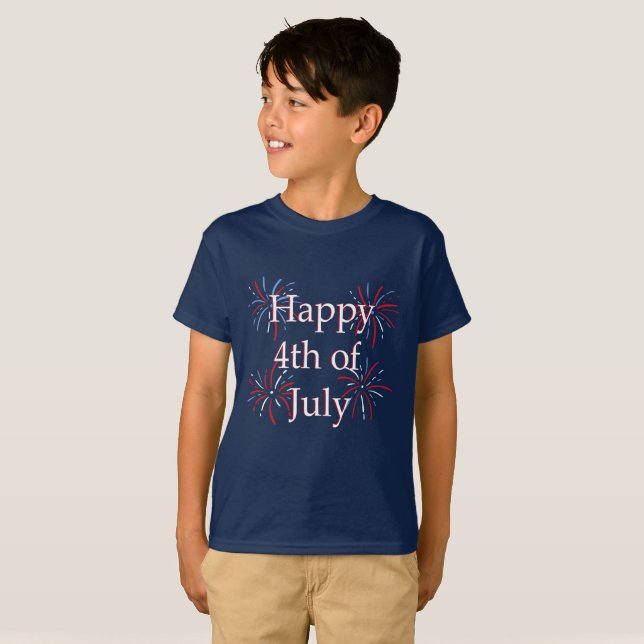 Glad fjärde juli barn skjorta tröja (Hel framsida)