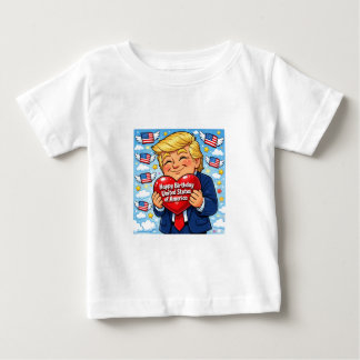 Glad fjärde juli Trump älskar USA T Shirt
