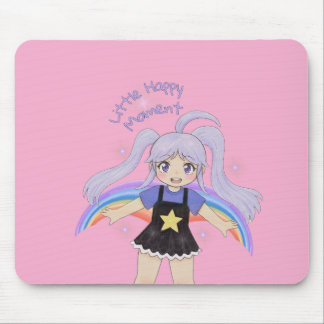 Glad flicka Handritad illustration – lite glad Musmatta