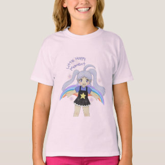Glad flicka Handritad illustration – lite glad T Shirt