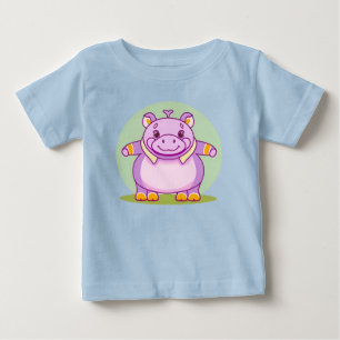 Glad Flodhäst Karaktär T Shirt