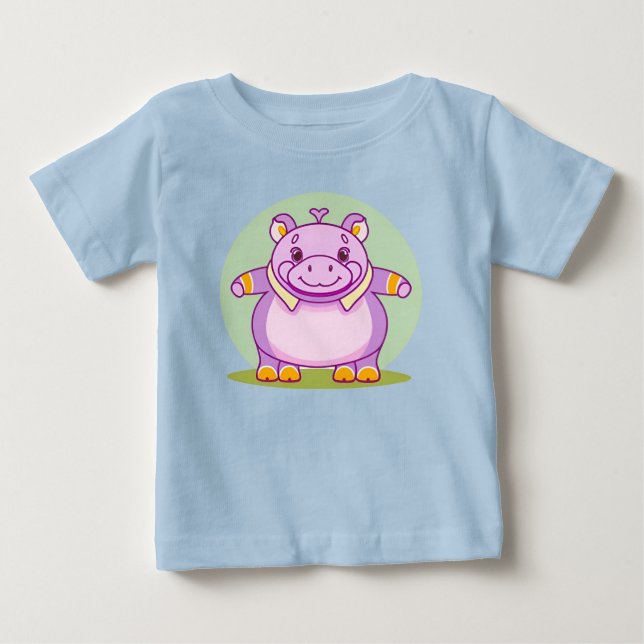 Glad Flodhäst Karaktär T Shirt (Framsida)