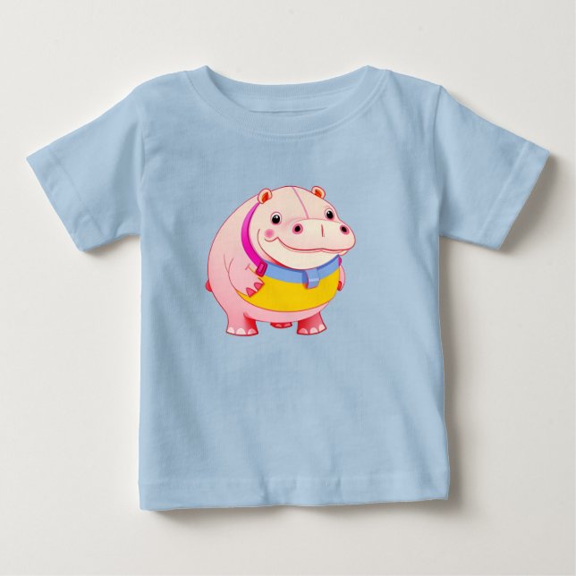 Glad Flodhäst Karaktär T Shirt (Framsida)