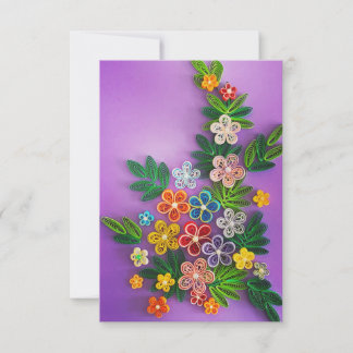 Glad floral kort i rosa nyanser