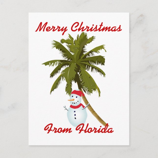Glad Florida jul Helg Vykort (Framsida)