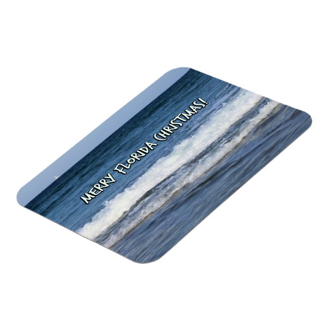Glad Florida jul över oceanen Magnet (Vänstra Sidan)