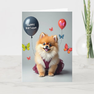Glad Fluffig Hund Kort