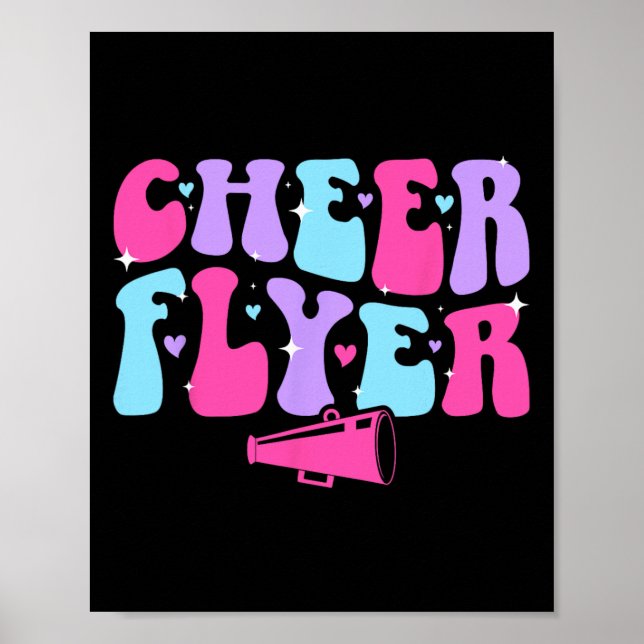 Glad Flyer Cheerleader Flyer Groovy Cheerleading  Poster (Framsidan)