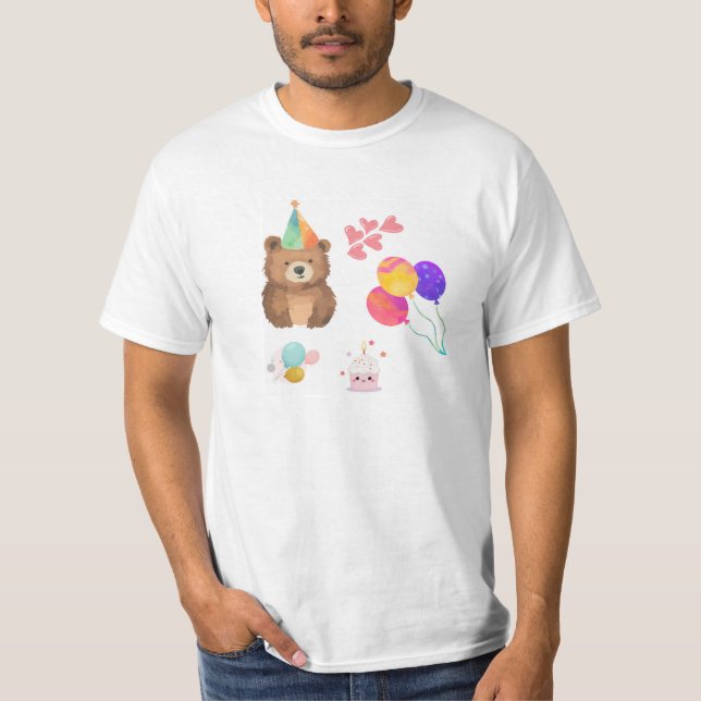 Glad födelsedag Björn firande T Shirt (Framsida)