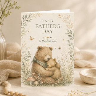 Glad födelsedag för pappa Björnknuff Skogsmark Kort