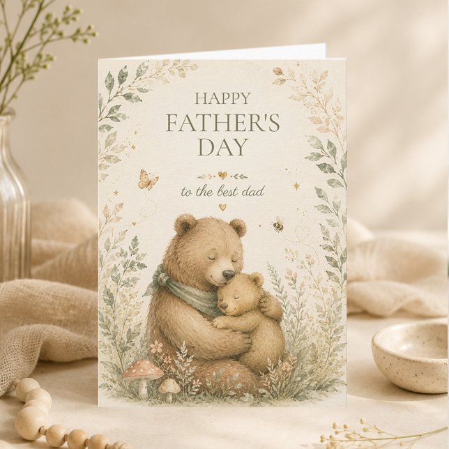 Glad födelsedag för pappa Björnknuff Skogsmark Kort (Skapare uppladdad)