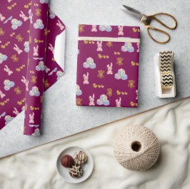 Glad födelsedag för småbarn vinfärgad presentpapper