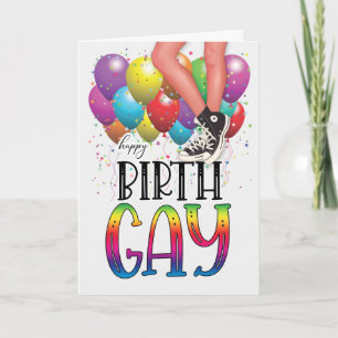 Glad födelsedag GAY tonåring Ben i Sneakers Födels Kort