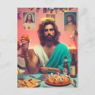 Glad födelsedag Jesus Vykort
