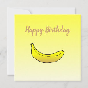 Glad födelsedag-kort med banan kort