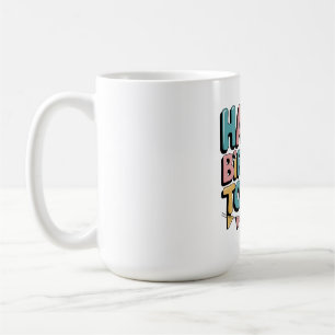 Glad födelsedag med bubblor kaffemugg
