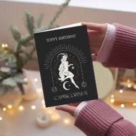 Glad födelsedag Mystic Capricornus Zodiac Card Inbjudan