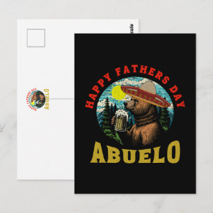 Glad födelsedag pappa Abuelo Ölmugg Björn Sombrero Vykort