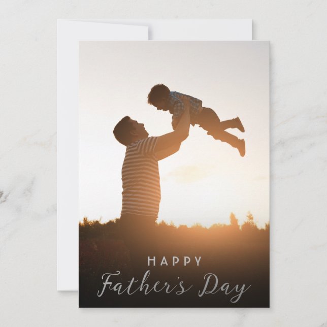 Glad födelsedag pappa barn fotokort inbjudningar (Framsida)