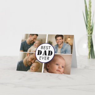 Glad födelsedag pappa Foto Anpassad familj Helgkort