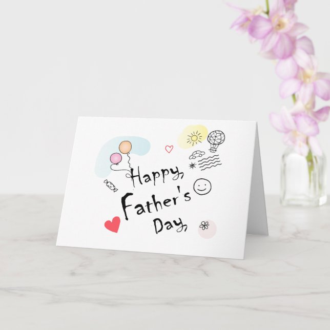 Glad födelsedag pappa! Handritad Kort (Orkide)