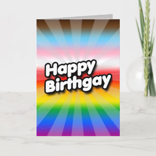 Glad Födelsedag (Progress Pride) Kort